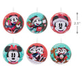 Disney Mickey & Minnie Mouse Tin Bauble Christmas Ornaments, Pack of 12