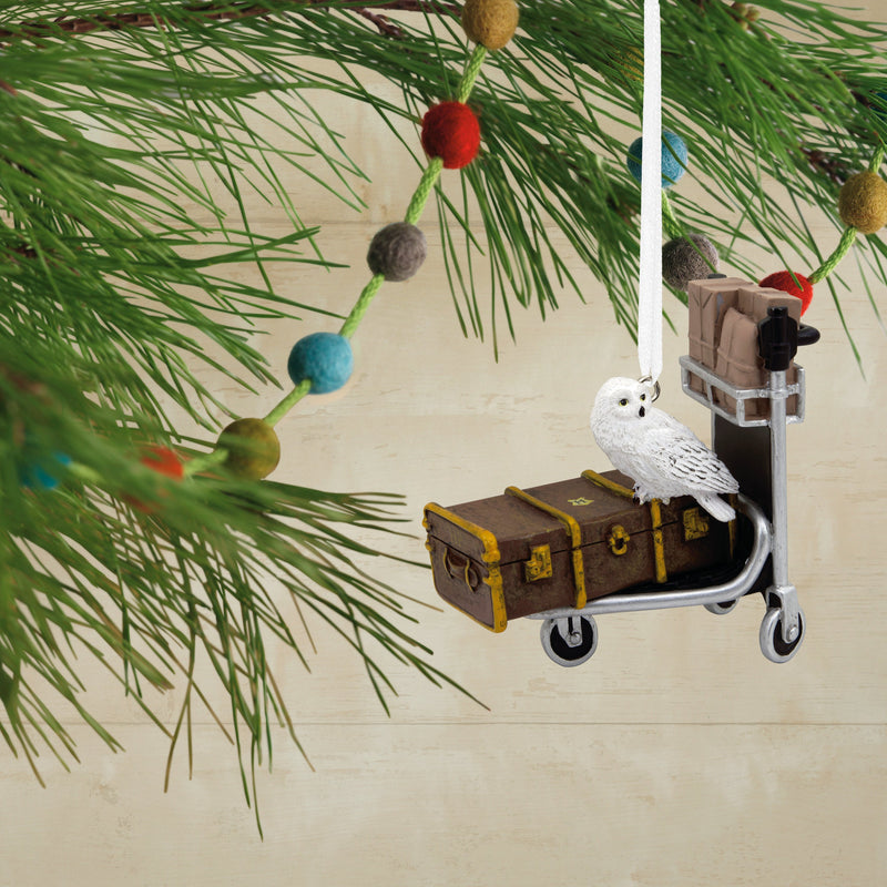 Collectable Harry Potter™ - Trolley with Trunk & Hedwig the Owl Ornament