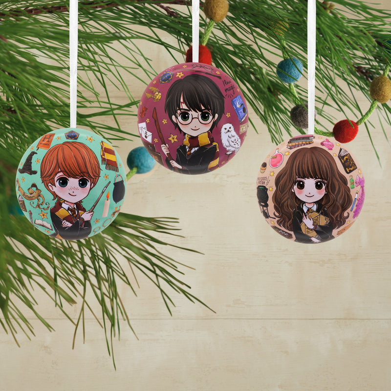 Harry Potter™ Tin Bauble Christmas Ornaments, Pack of 12