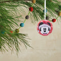 Disney Mickey & Minnie Mouse Tin Bauble Christmas Ornaments, Pack of 12