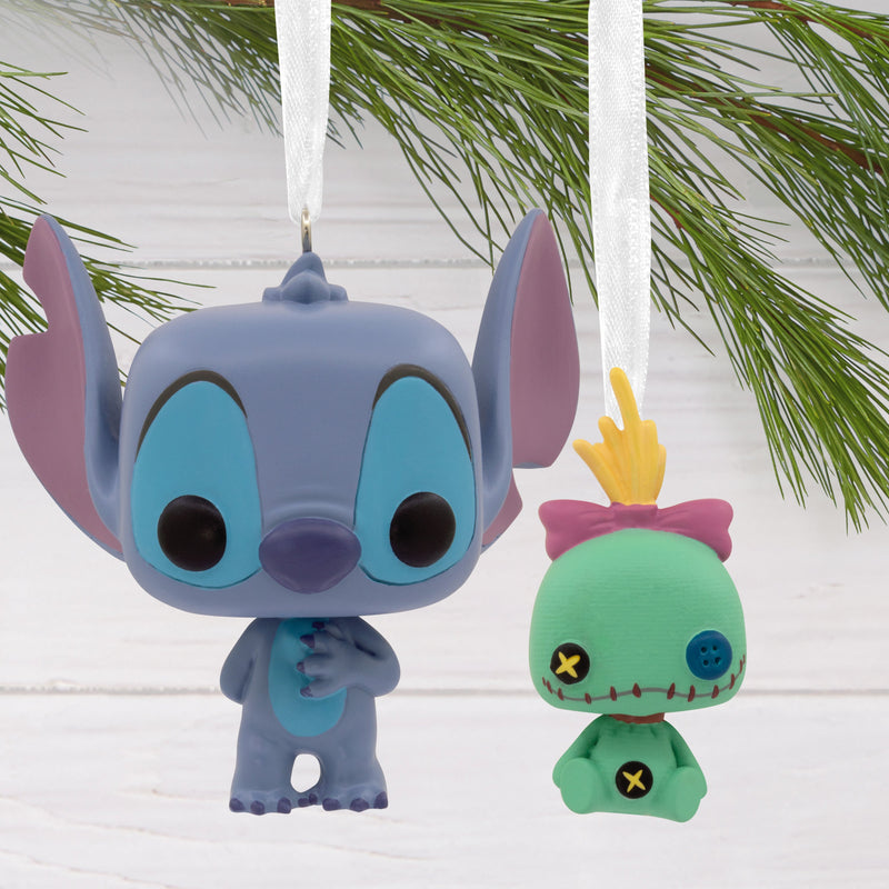 Funko POP! Disney Lilo & Stitch Christmas Ornaments - 2 Pack Stitch & Scrump