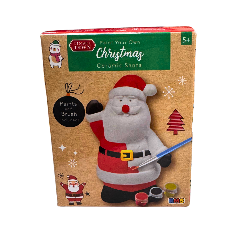 Paint Your Own Christmas Santa Figure collectible from PoundFun