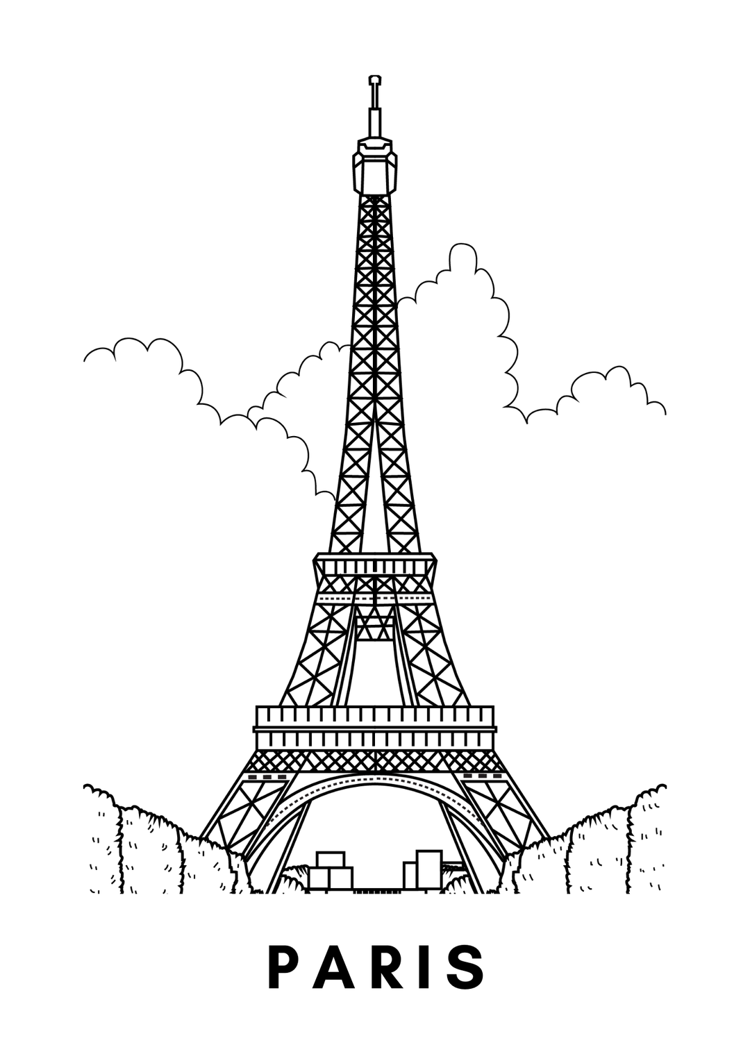 Paris Wall Art (A4)