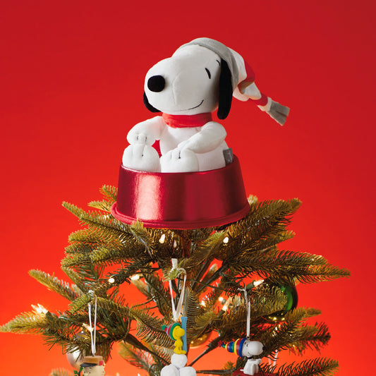 PEANUTS™ Plush Christmas Tree Topper - SNOOPY & Dog Bowl