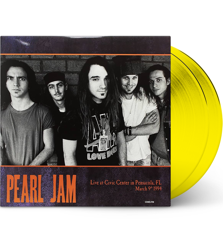 Pearl Jam – Live at the Pensacola Civic Center, Florida, 1994 (Double-LP on 180g Yellow Vinyl) collectible from Coda Records
