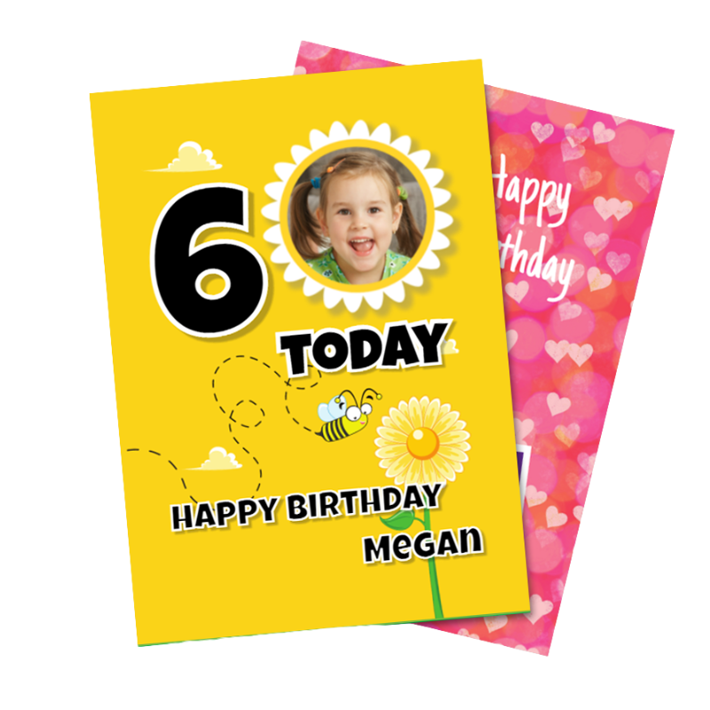 Personalised Greeting Card, side angle