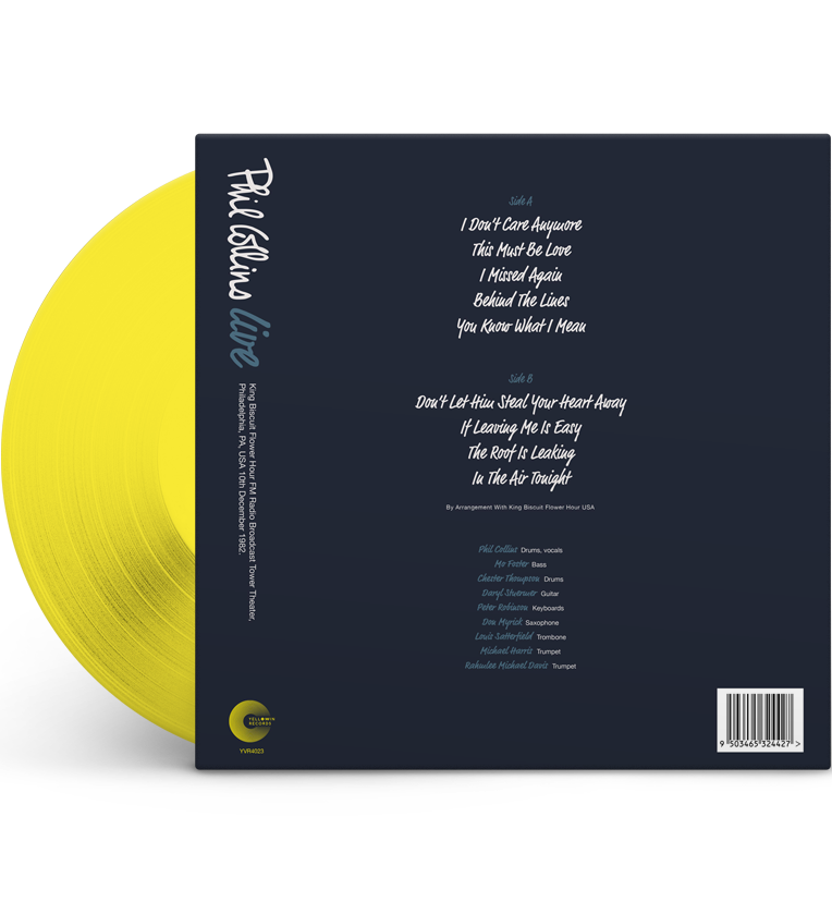 Phil Collins – Live (Special Edition 12-Inch Album on Yellow Vinyl), close-up detail