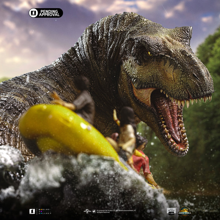 Iron Studios Jurassic World Rebirth T-Rex River Attack 1/20 Scale Art Scale Statue