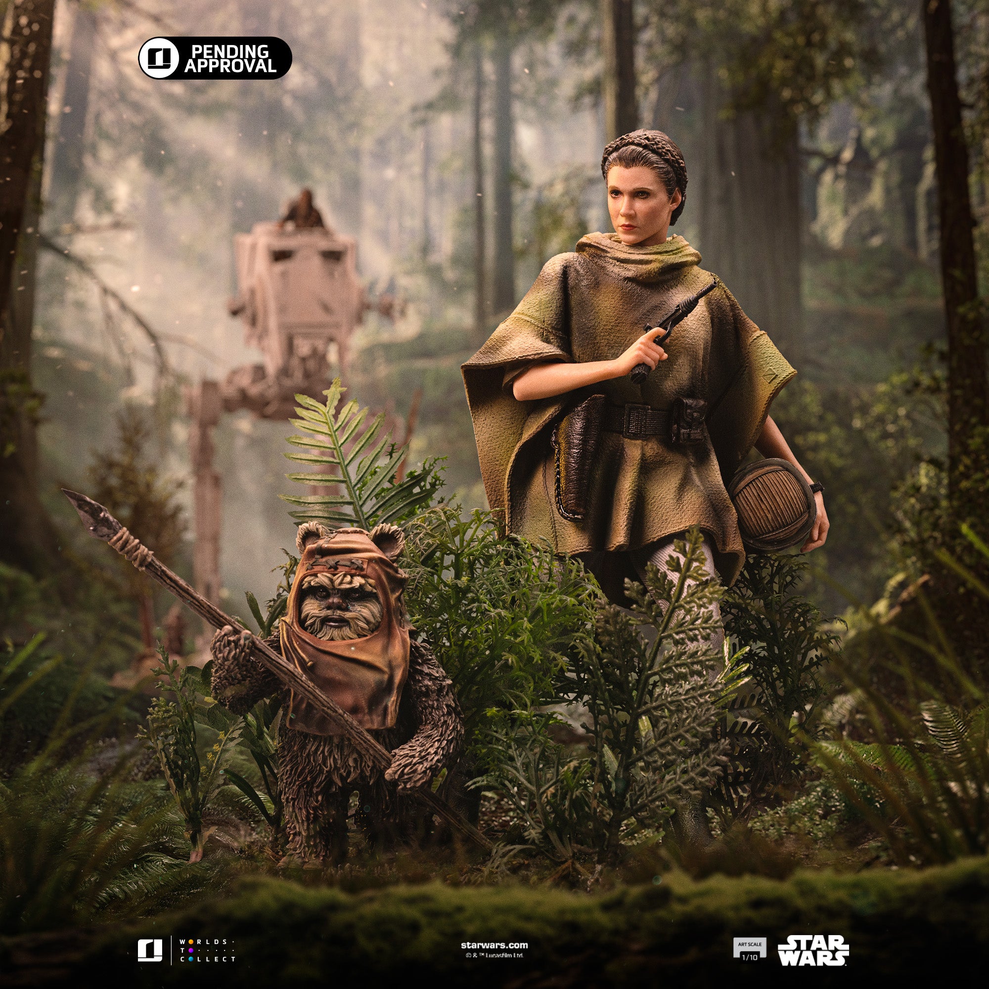 Iron Studios Star Wars: Return of the Jedi Leia and Wicket 1/10 Art Scale Limited Edition Statue