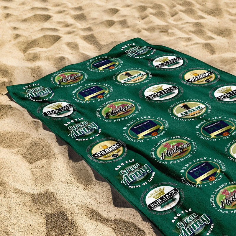 Plymouth - Football Legends - Microfibre Beach Towel - 150cm x 75cm collectible from https://britishmade.gifts/