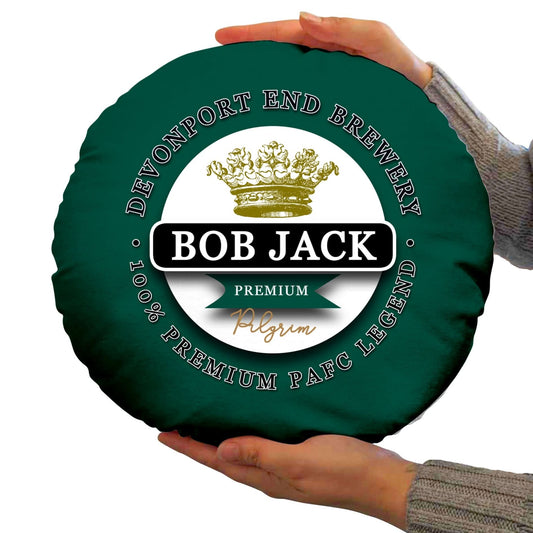 Plymouth Jack - Football Legends - Circle Cushion 14 collectible from https://britishmade.gifts/