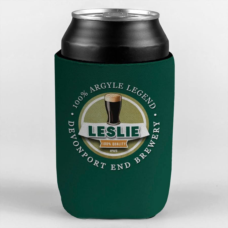 Plymouth Leslie - Football Legends - Can Cooler collectible from https://britishmade.gifts/