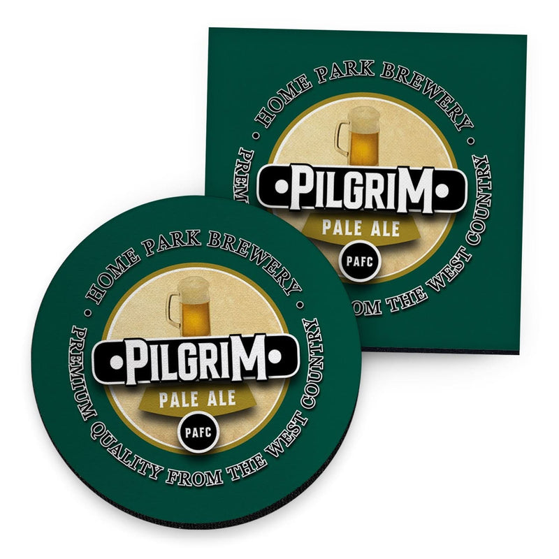 Plymouth Pilgrim - Football Coaster - Square Or Circle collectible from https://britishmade.gifts/