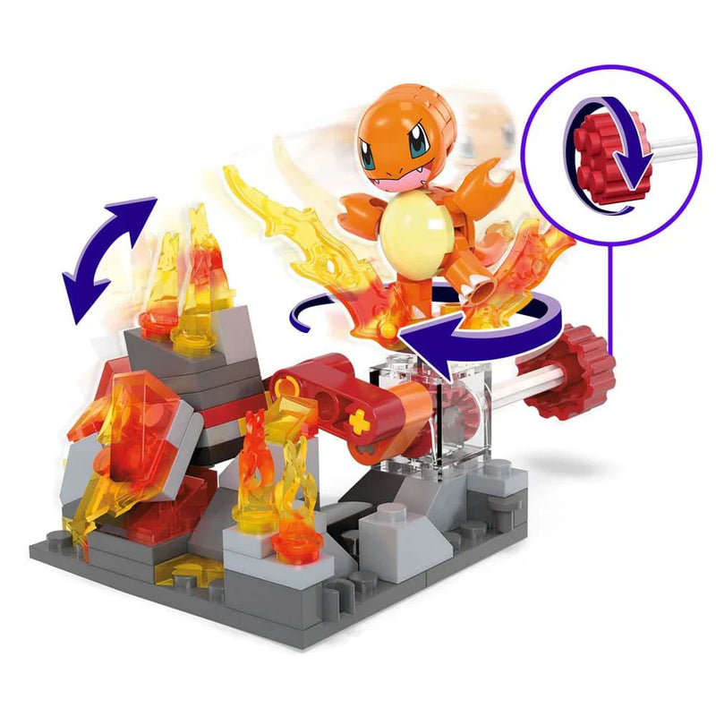 Mega Bloks - Pokemon Adventure Builder - Charmander's Fire Spin, side angle