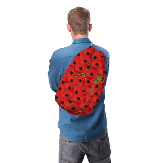 Poppies - Drawstring Duffle bag collectible from https://britishmade.gifts/