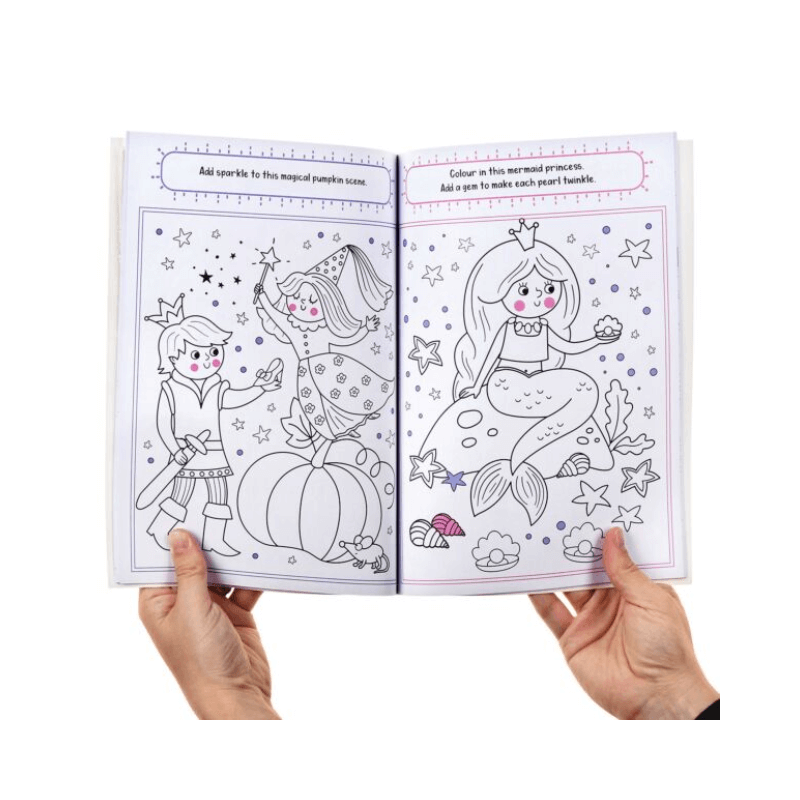 Princess Gem Sticker Colouring Book, alternate view