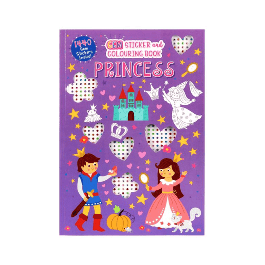 Princess Gem Sticker Colouring Book collectible from PoundFun