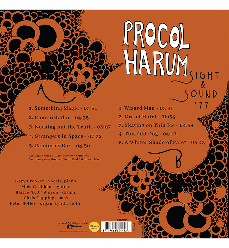 Procol Harum – Sight & Sound ’77 (12-Inch Album on 180g Vinyl), side angle