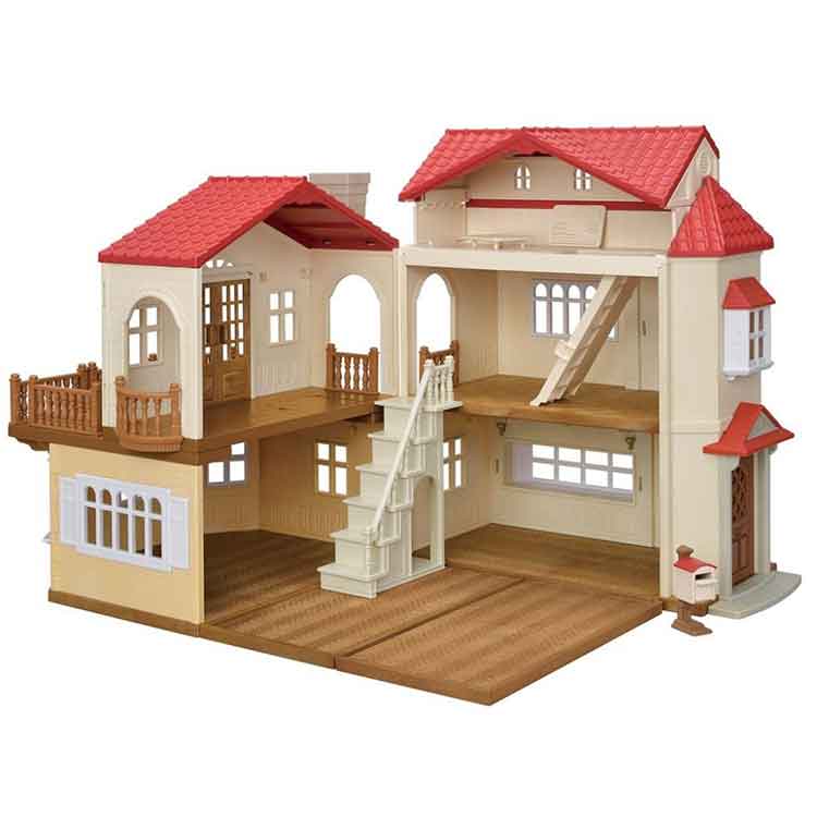 Sylvanian Families - Red Roof Country Home with Secret Attic Playroom