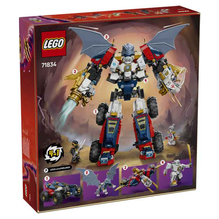 LEGO 71834 Zane's Ultra Combiner Mech, side angle