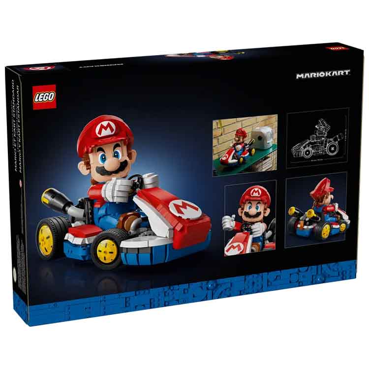 LEGO 72037 Mario Kart – Mario & Standard Kart, close-up detail