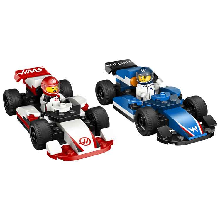 LEGO 60464 F1 Williams Racing & Haas F1 Race Cars, alternate view