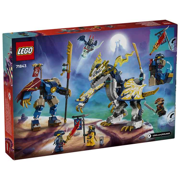 LEGO 71843 Rogue's Mech Dragon Rider, side angle