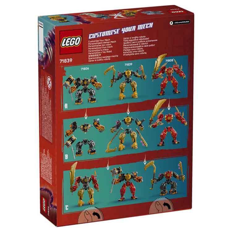 LEGO 71839 Arin's Spinjitzu Battle Mech, side angle