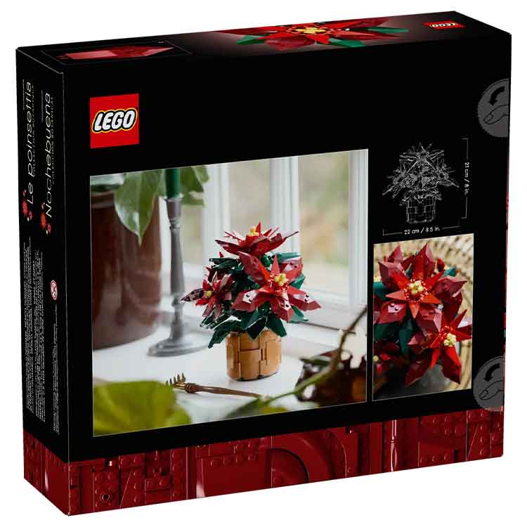 LEGO 10370 Poinsettia, side angle