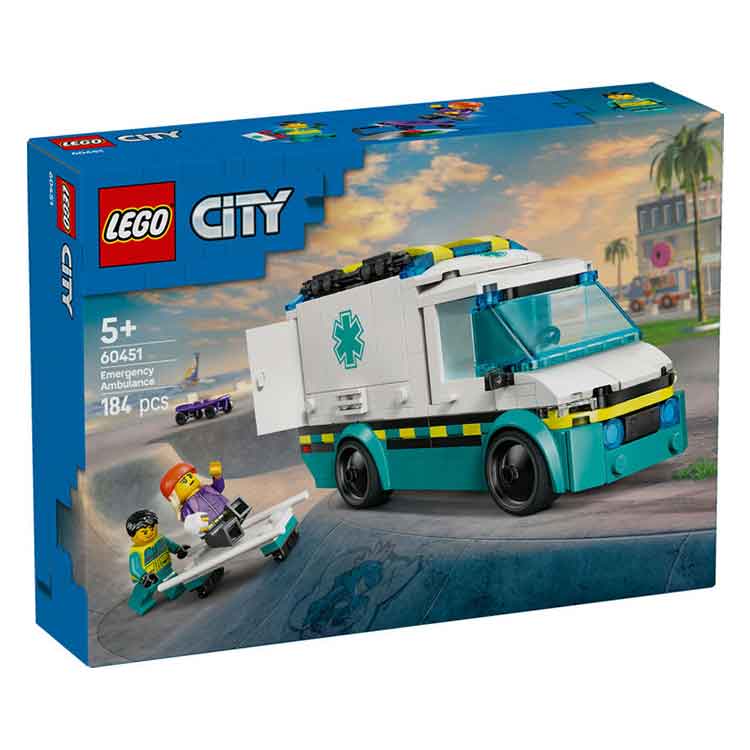 LEGO 60451 Emergency Ambulance collectible from AJ Toys & Books