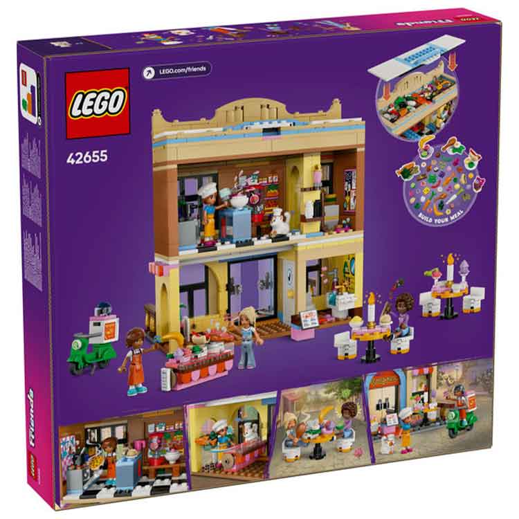 LEGO 42655 Restaurant and Cooking School, side angle