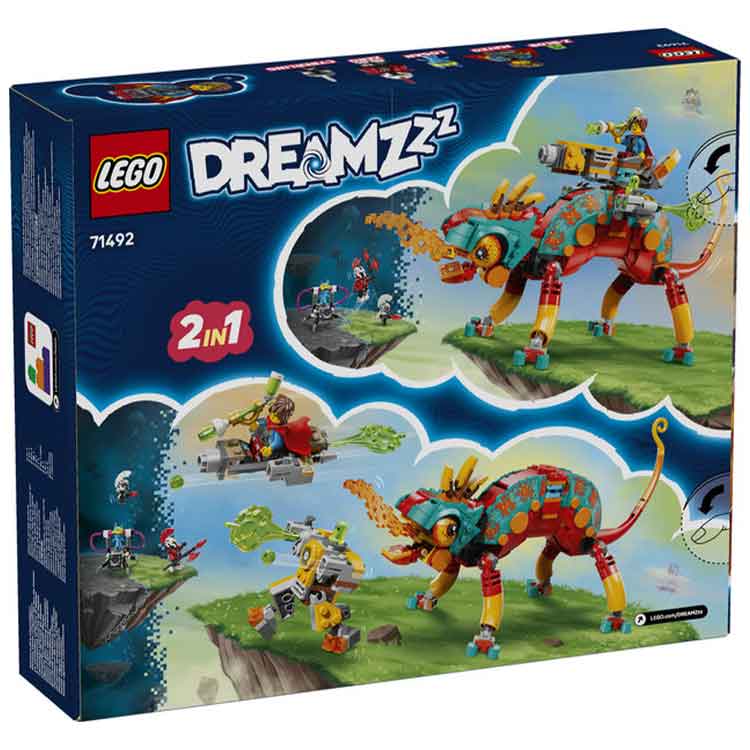 LEGO 71492 Mateo's Fire Chameleon, side angle