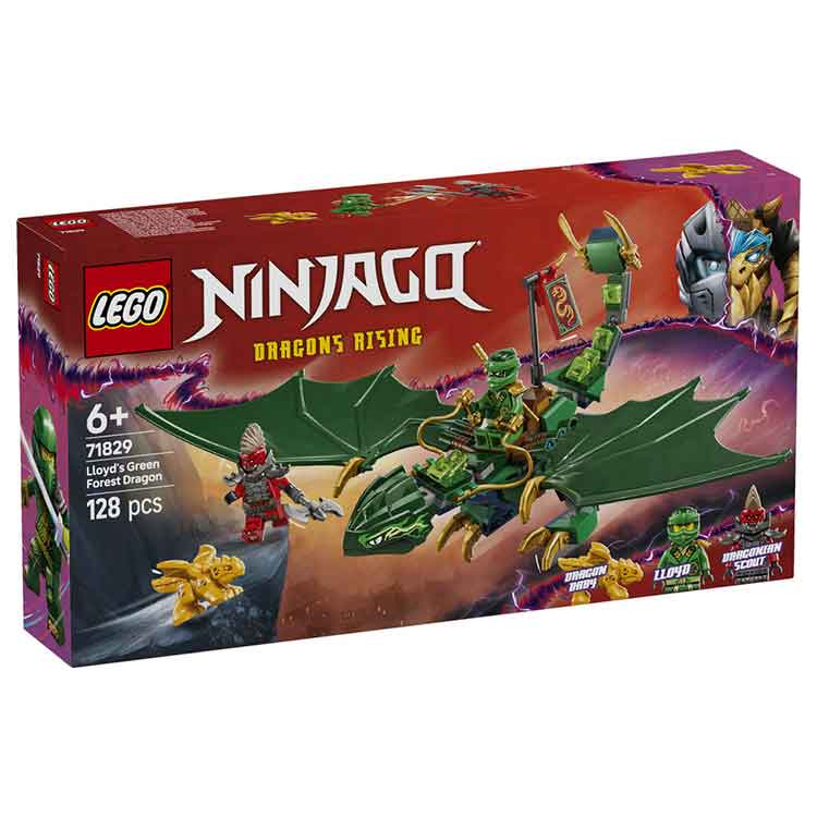 LEGO 71829 Lloyd's Green Forest Dragon collectible from AJ Toys & Books