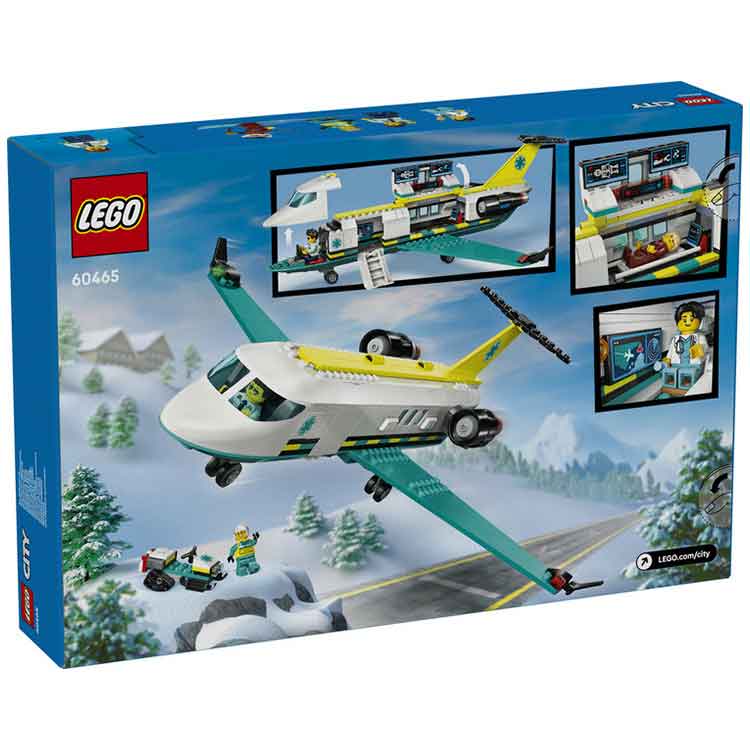 LEGO 60465 Emergency Air Ambulance Airplane, side angle
