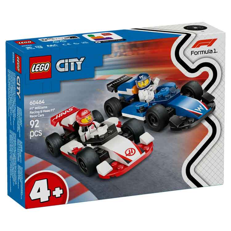 LEGO 60464 F1 Williams Racing & Haas F1 Race Cars collectible from AJ Toys & Books