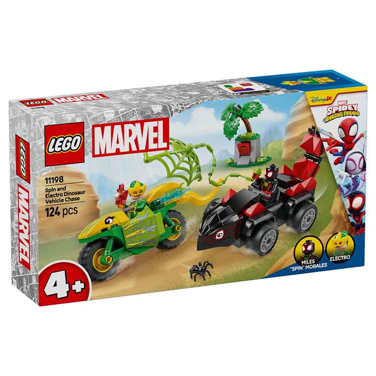 LEGO 11198 Spin and Electro Dinosaur Vehicle Chase collectible from AJ Toys & Books