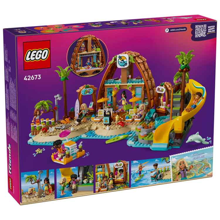 LEGO 42673 Family Vacation Beach Resort, side angle