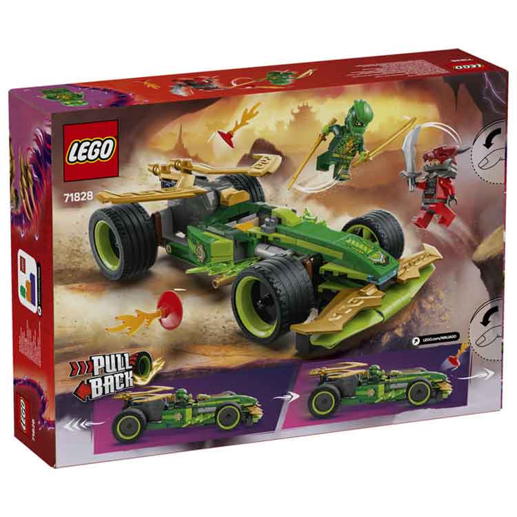 LEGO 71828 Lloyd's Pull-Back Race Car, side angle