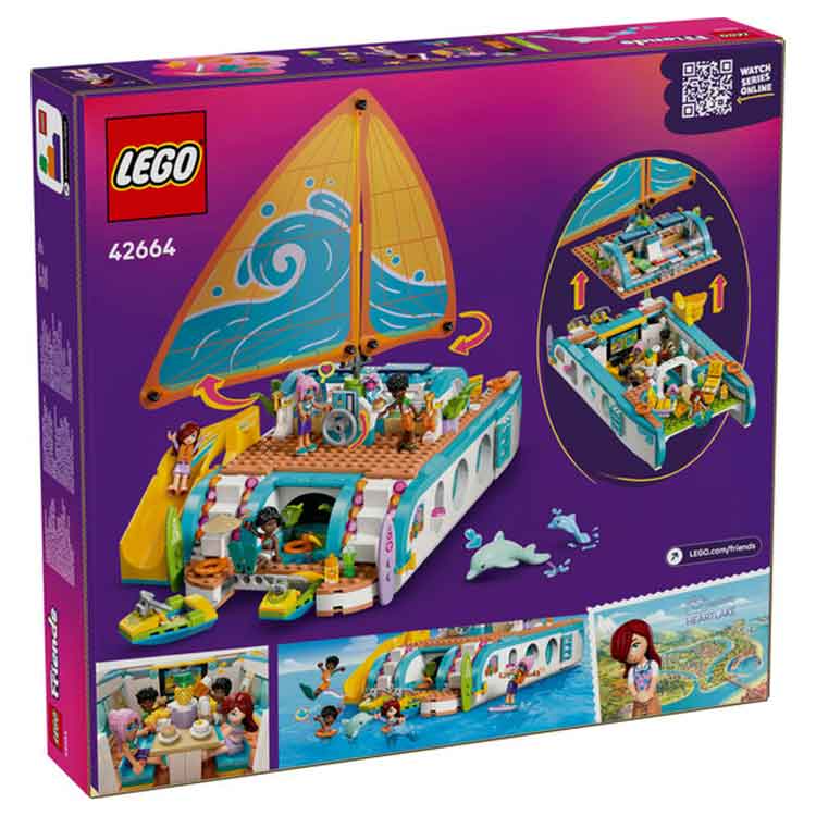 LEGO 42664 Travel Boat Adventure, side angle