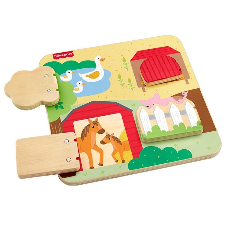 Fisher Price Wooden Farm Animals Board