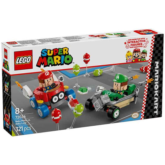 LEGO 72034 Mario Kart – Baby Mario vs Baby Luigi collectible from Super Mario AJ Toys & Books