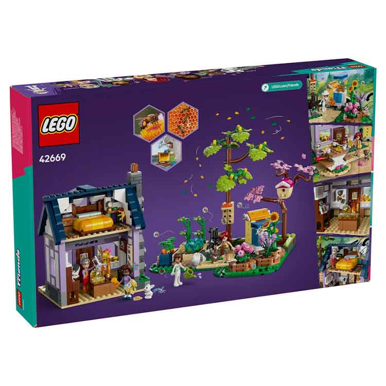 LEGO 42669 Beekeepers' House and Flower Garden, side angle