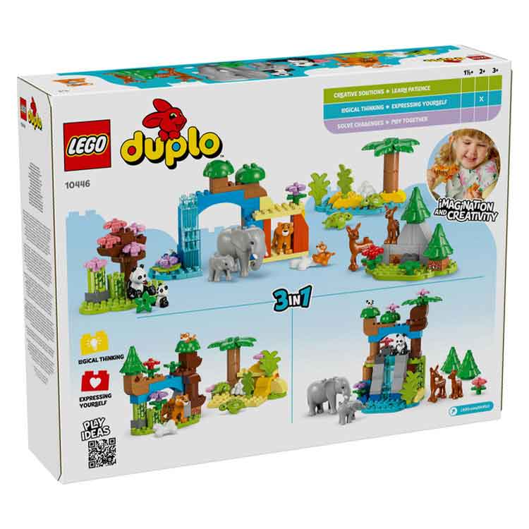LEGO 10446 3in1 Wild Animal Families, side angle