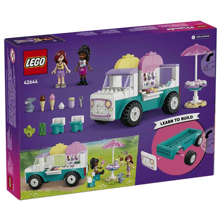 LEGO 42644 Heartlake City Ice Cream Truck, side angle