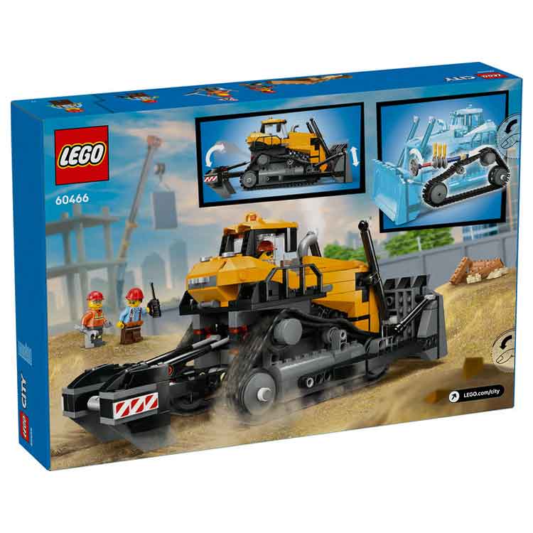 LEGO 60466 Yellow Bulldozer, side angle