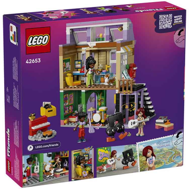LEGO 42653 Music Store & Apartment, side angle