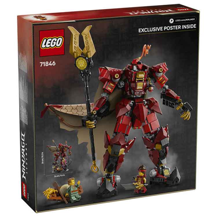LEGO 71846 The Fire Knight Mech, side angle