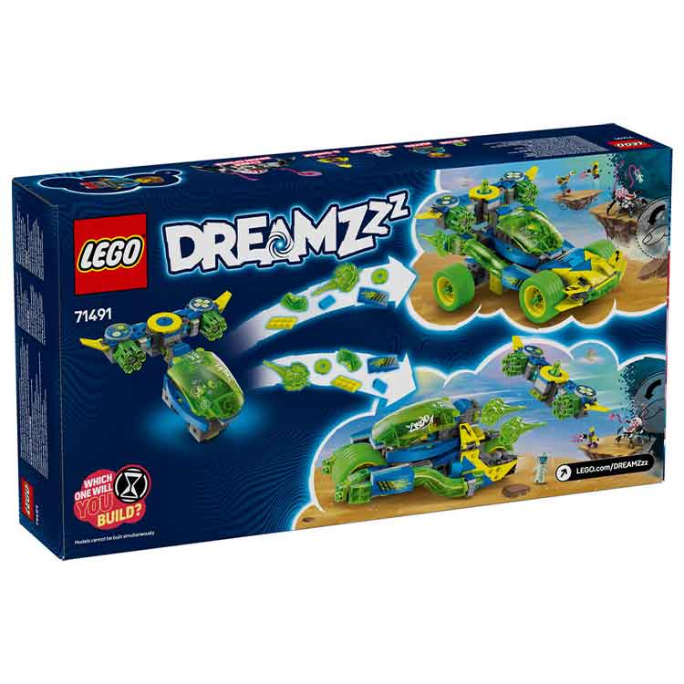 LEGO 71491 Mateo and the Z-Blob Action Race Car, side angle