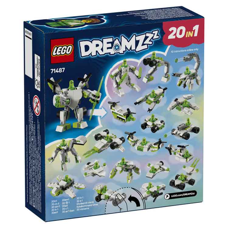 LEGO 71487 Z-Blob's Robot and Vehicle Adventures, side angle