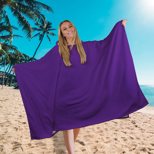 Hooded Towel - Lightweight, Microfibre - Plain Purple collectible from https://britishmade.gifts/